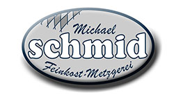 Logo der Metzgerei Schmid, spezialisiert auf Feinkost und hochwertige Fleischprodukte in der Region.