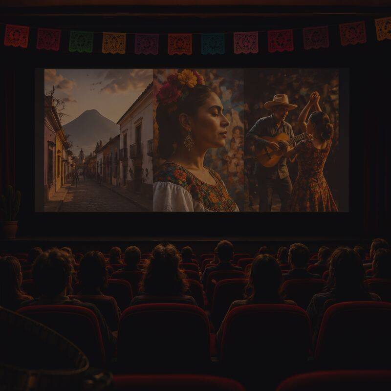Kinopublikum verfolgt einen spanischsprachigen Film mit lateinamerikanischen Motiven – cinEScultura Spanisches Filmfestival Regensburg 2026